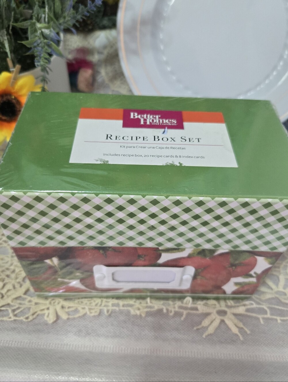 4/$15 Better Homes & Gardens Recipe Box Set | Sealed Green Vintage Cottagecore